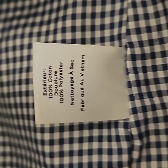 Talbots Navy Short Trench Coat Size M - Picture 9 of 10